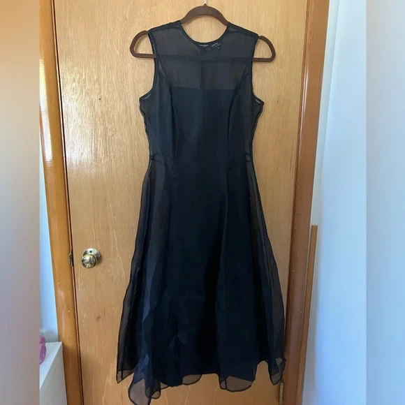 green emerald velvet dress Vintage Jones New York Black Beaded Evening Gown 90s Formal Slip Dress main image 1